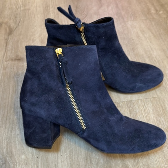 EUC Cole Haan Blue Suede Booties - Picture 2 of 5